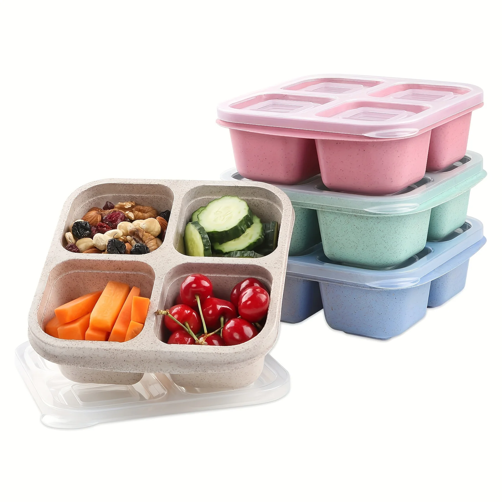 Dört şeffaf kapaklı aperatif k - Meal Prep Kitchen incelemesi ve fiyatı
