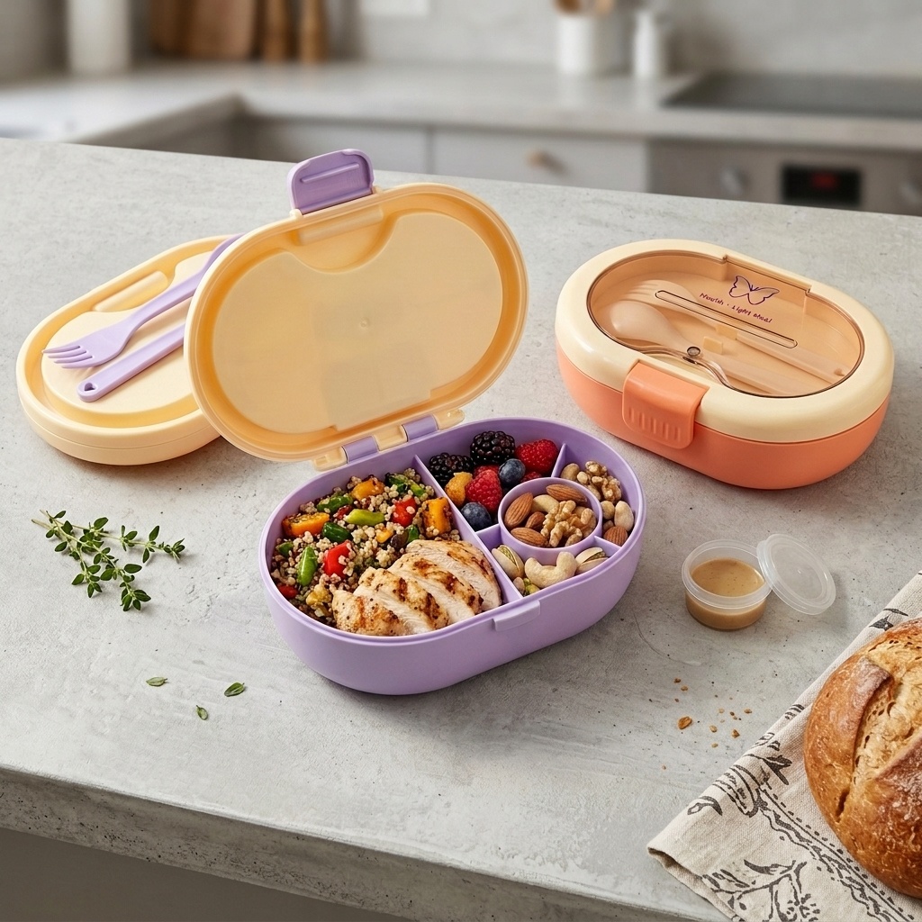 Bölmeli Plastik Bento Öğle Yem - Meal Prep Or Prep Meal incelemesi ve fiyatı